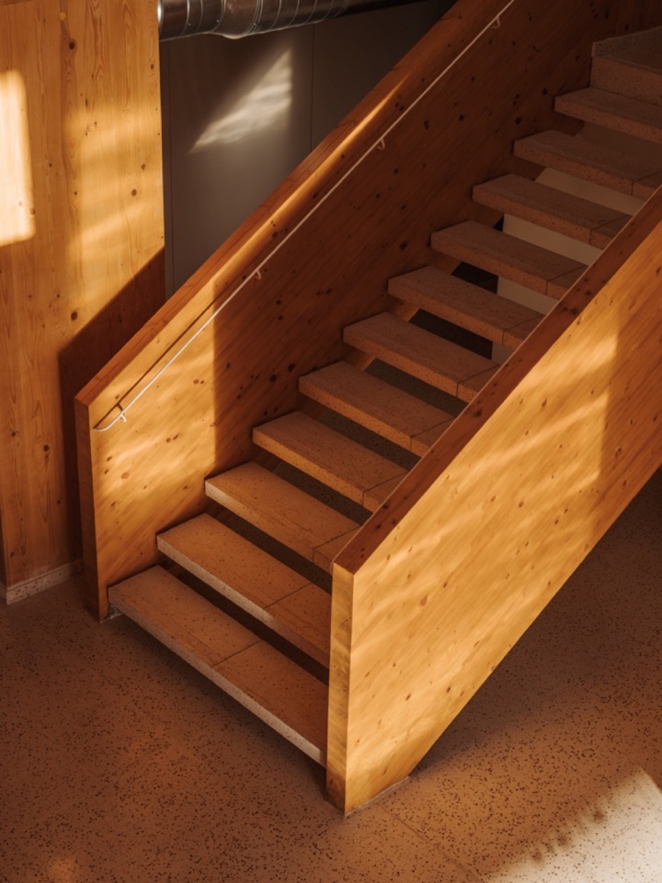 木楼梯与扶手细部 / Timber stair and handrail detail