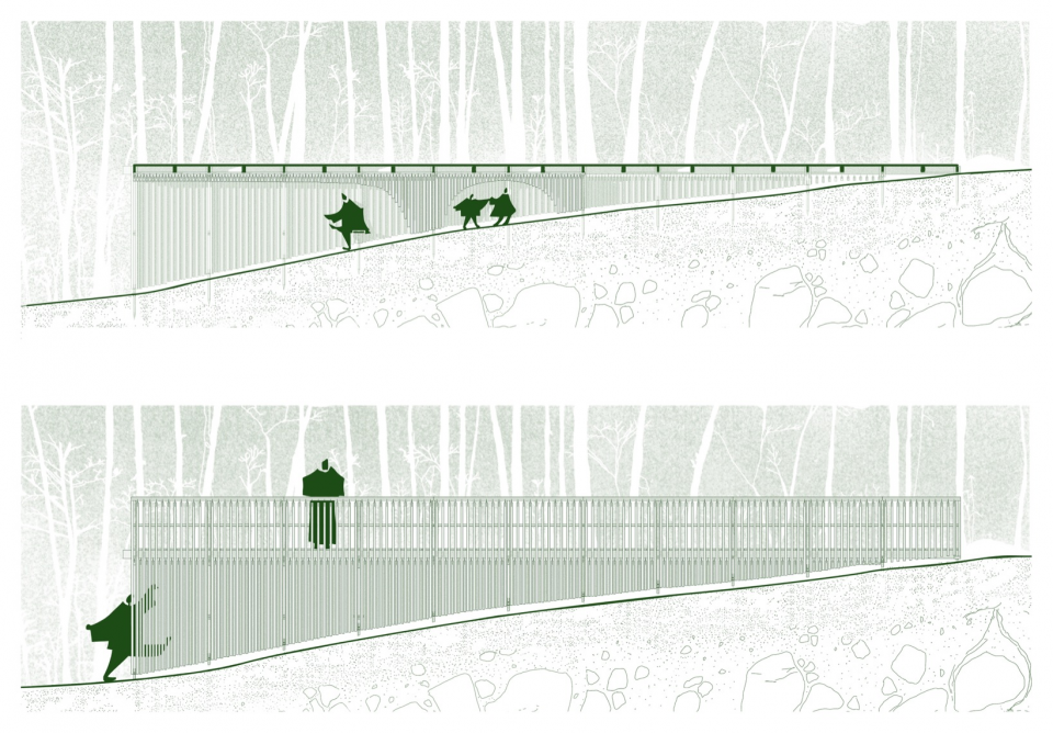 立面与穿行体验 / Elevation and passage studies
