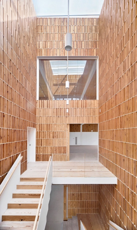 围绕中庭展开的交通空间,Circulation around the courtyard