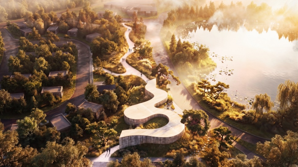 穿过公园的路径