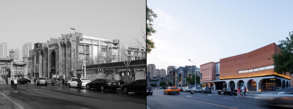 K1栋沿街改造前后对比 / Building K1 along the street, before and after renovation