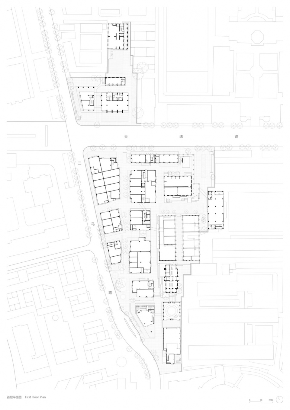 首层平面图 / Ground floor plan