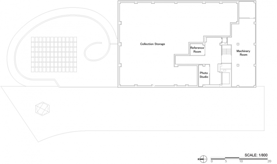 藏品库层平面图 / collection storage level plan