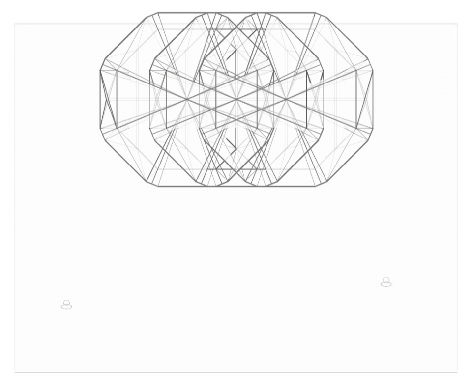 组合装置平面线稿 / Assembly, plan drawing