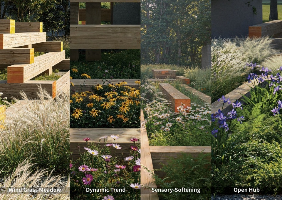植物策略及区块 / Planting character and spatial zones
