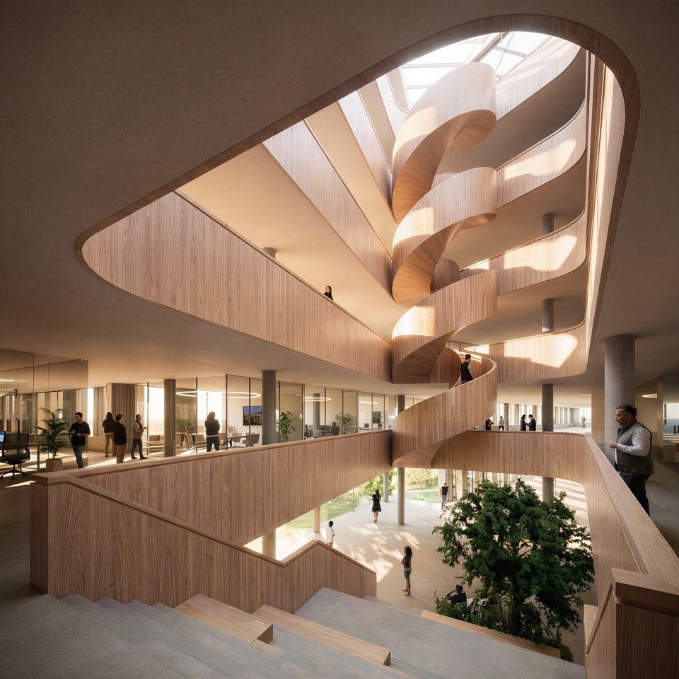 中庭效果图 / Atrium, visualization