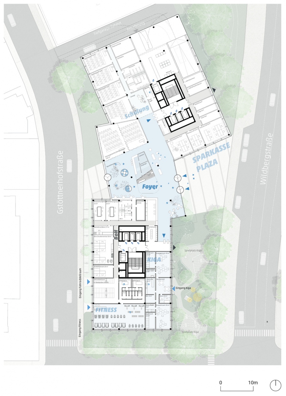 地面层平面 / Ground-floor plan