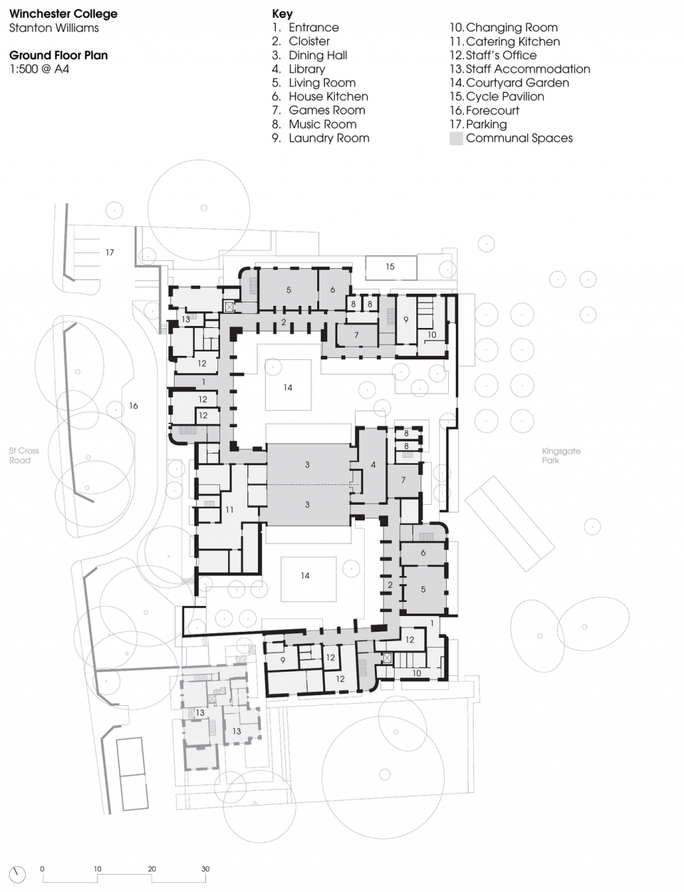 首层平面, Ground floor plan