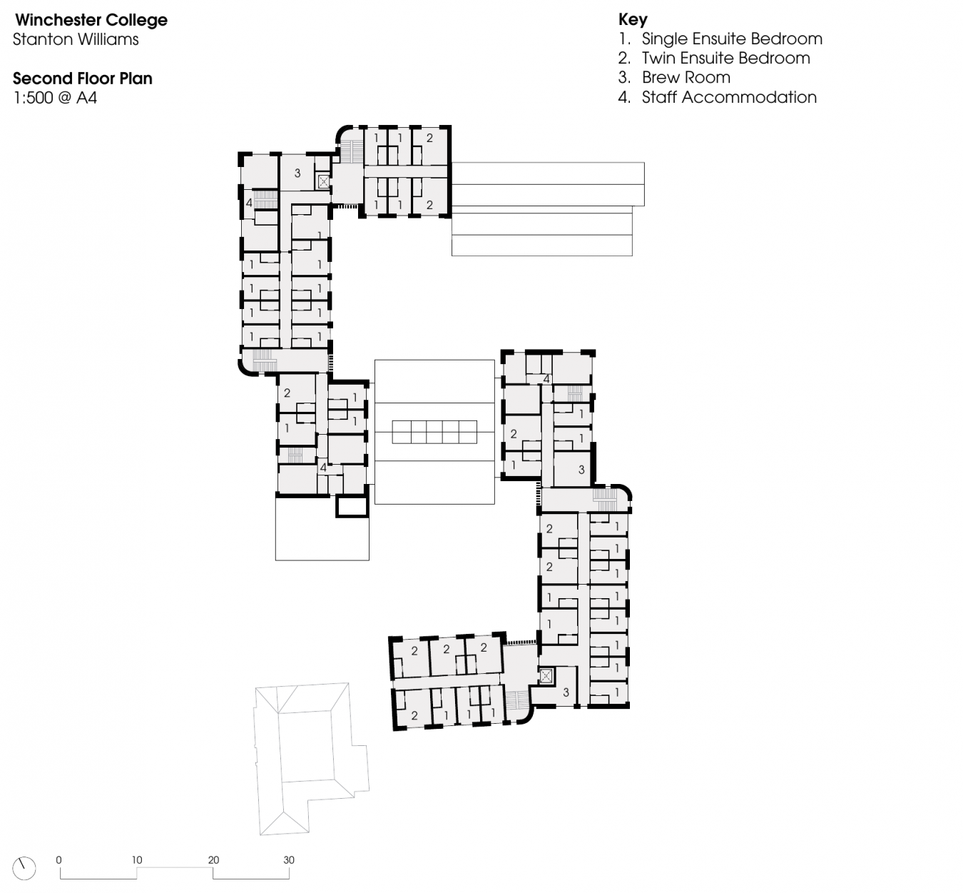 三层平面, Second floor plan