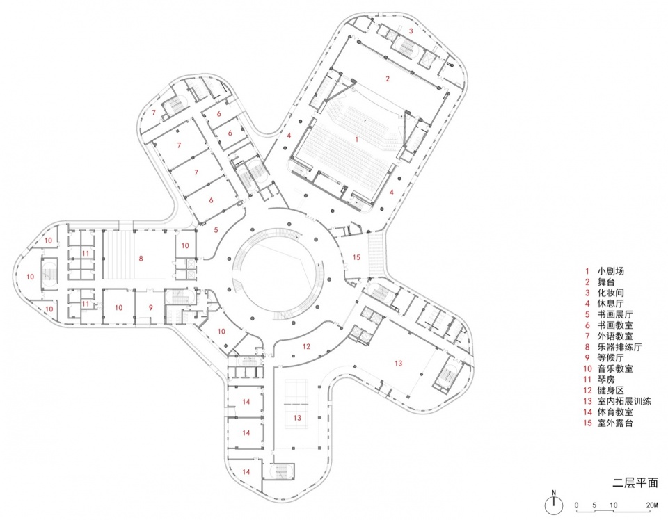 二层平面 / Second-floor plan