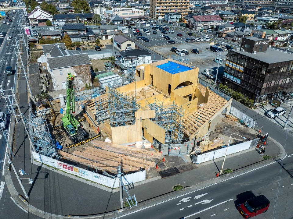 施工阶段鸟瞰 / Aerial view during construction