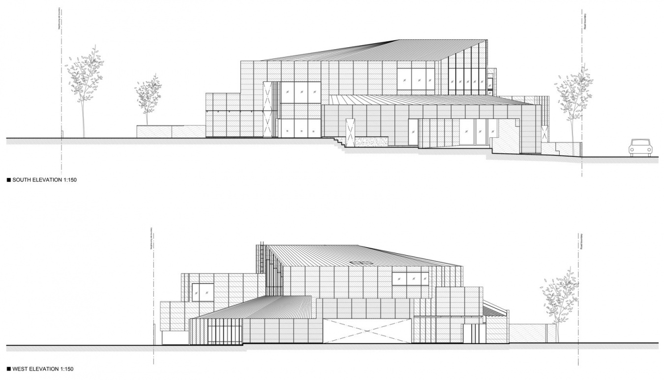 南立面与西立面 / South and west elevations