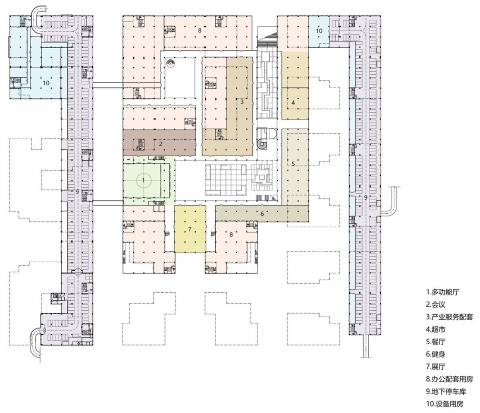 地下一层平面图,Basement Level 1 Plan