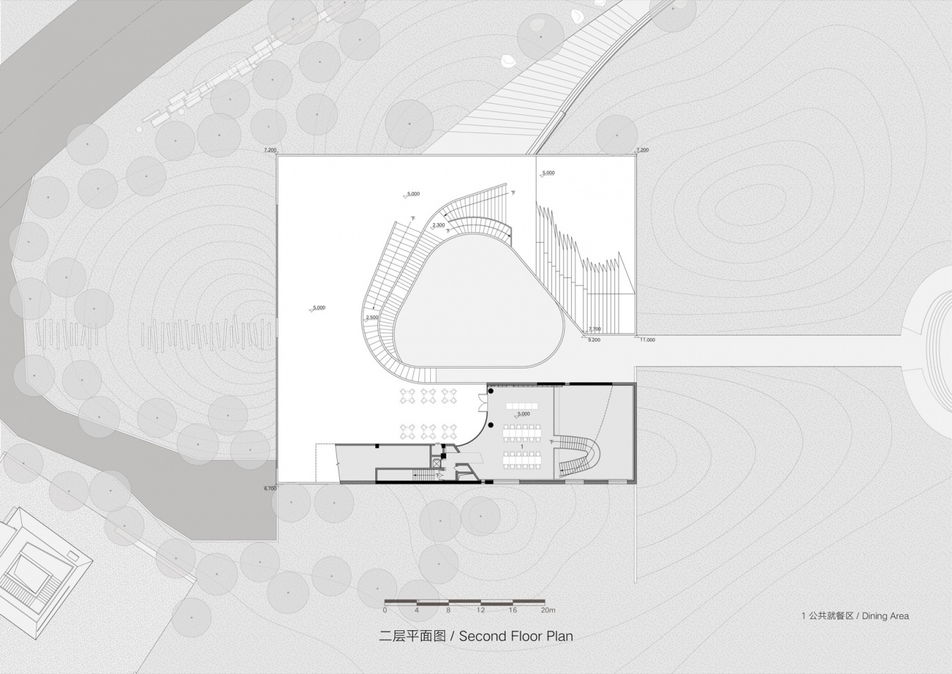 梓美术馆二层平面图, Zi Art Museum second-floor plan